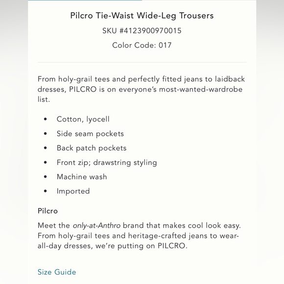 Pilcro Cream Wide-Leg Pants - Picture 5 of 7